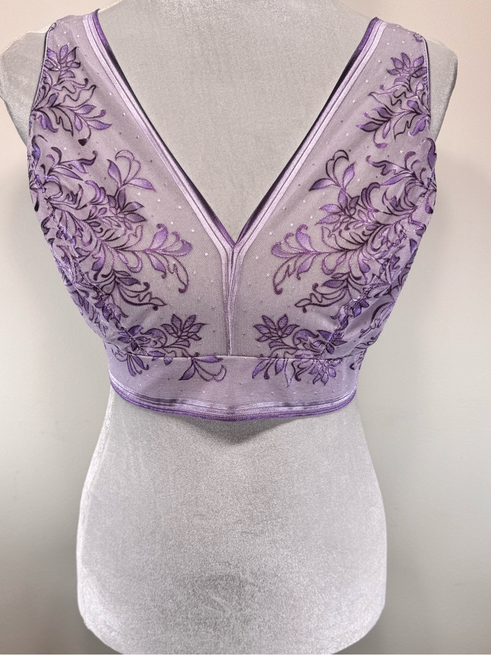 Wacoal Net Effect Soft Cup Bralette Wireless Lace Bra 810340 Women's Size 42
